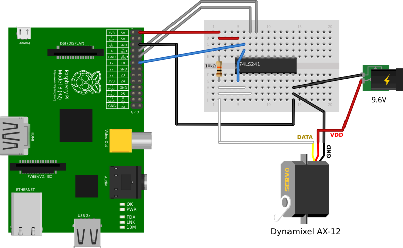 74LS241 breadboard