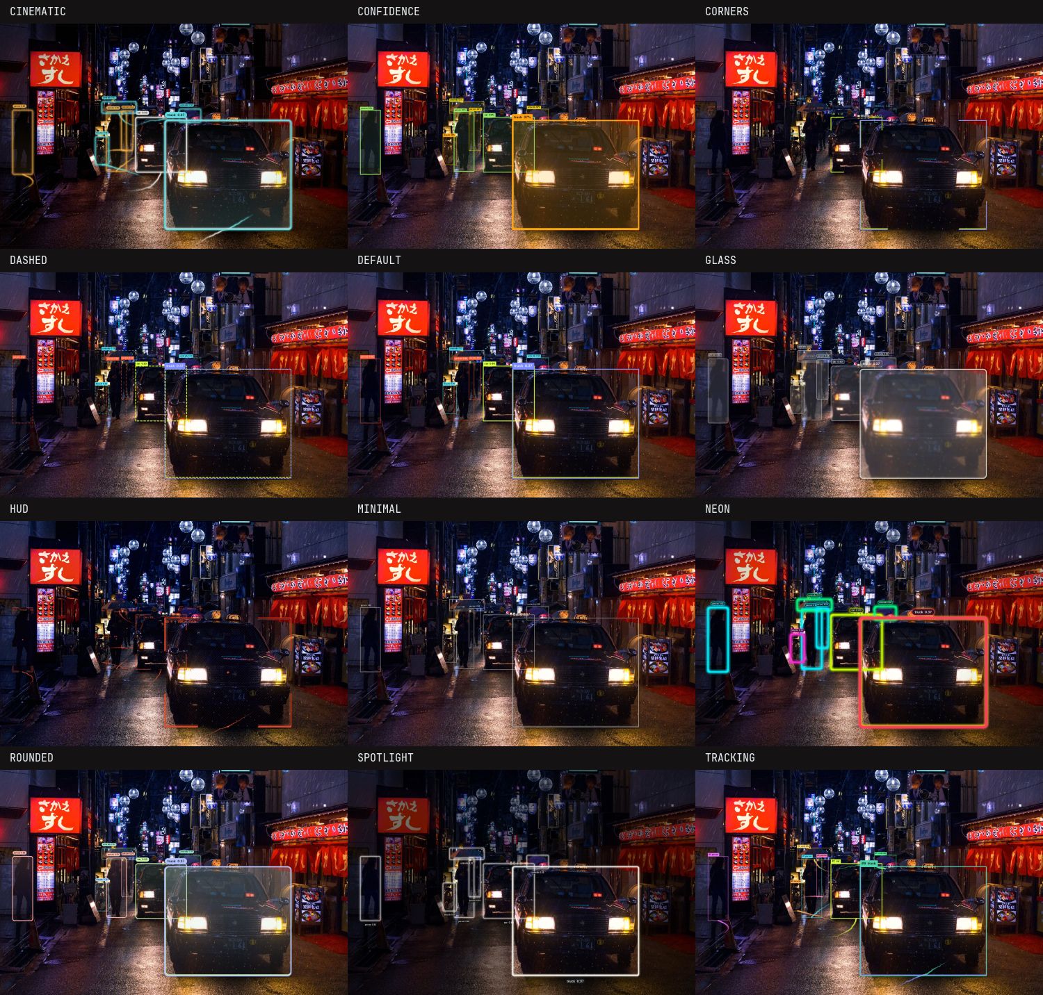Gallery of the built-in presets