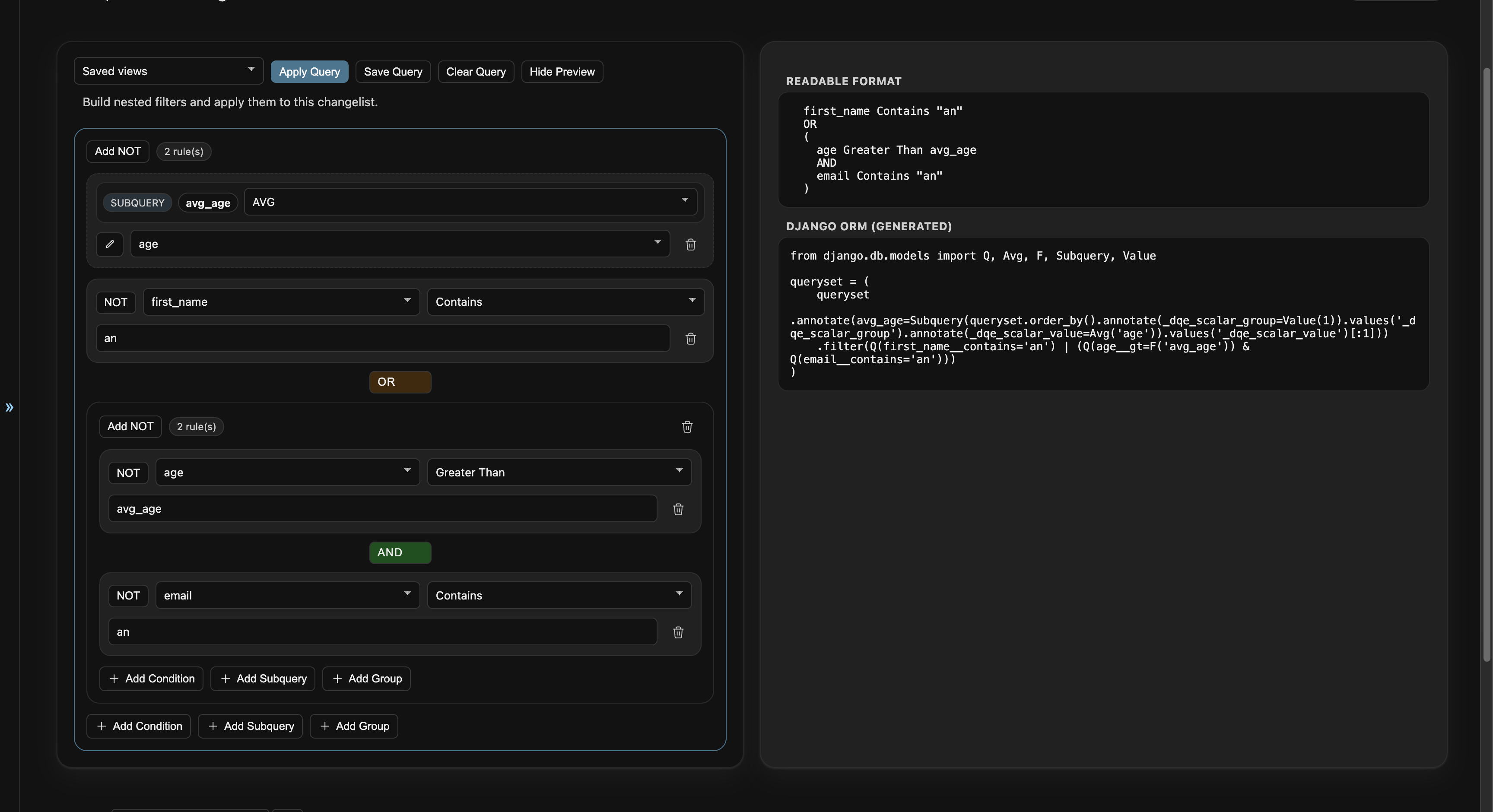 Nested Group Placeholder
