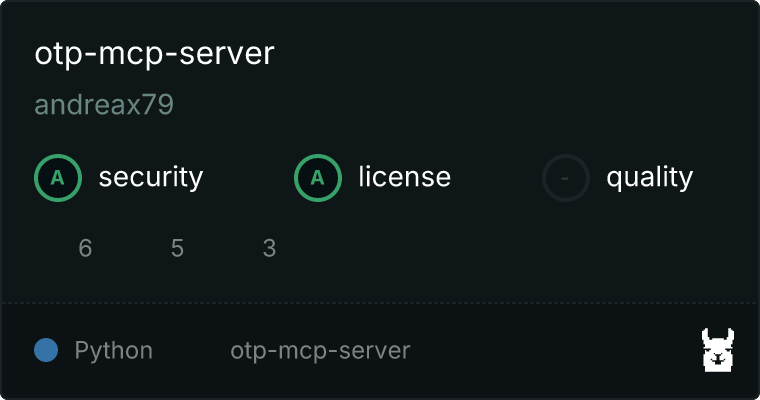 otp-mcp-server MCP server