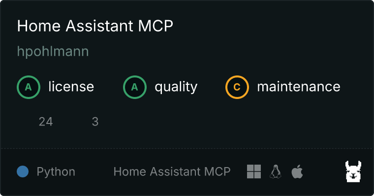 Home Assistant MCP server