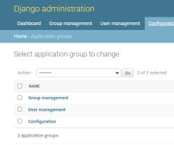 Manage Application groups.