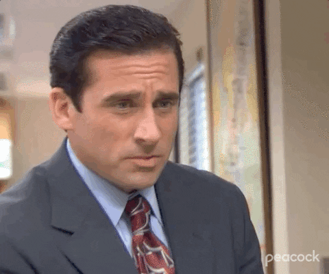 The multi-frame source GIF of Michael shrugging