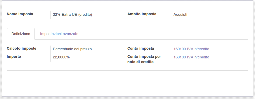 22% extra UE - Acquisti