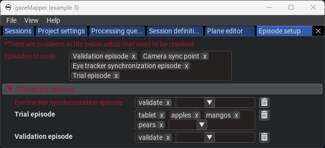 Episodes editor
