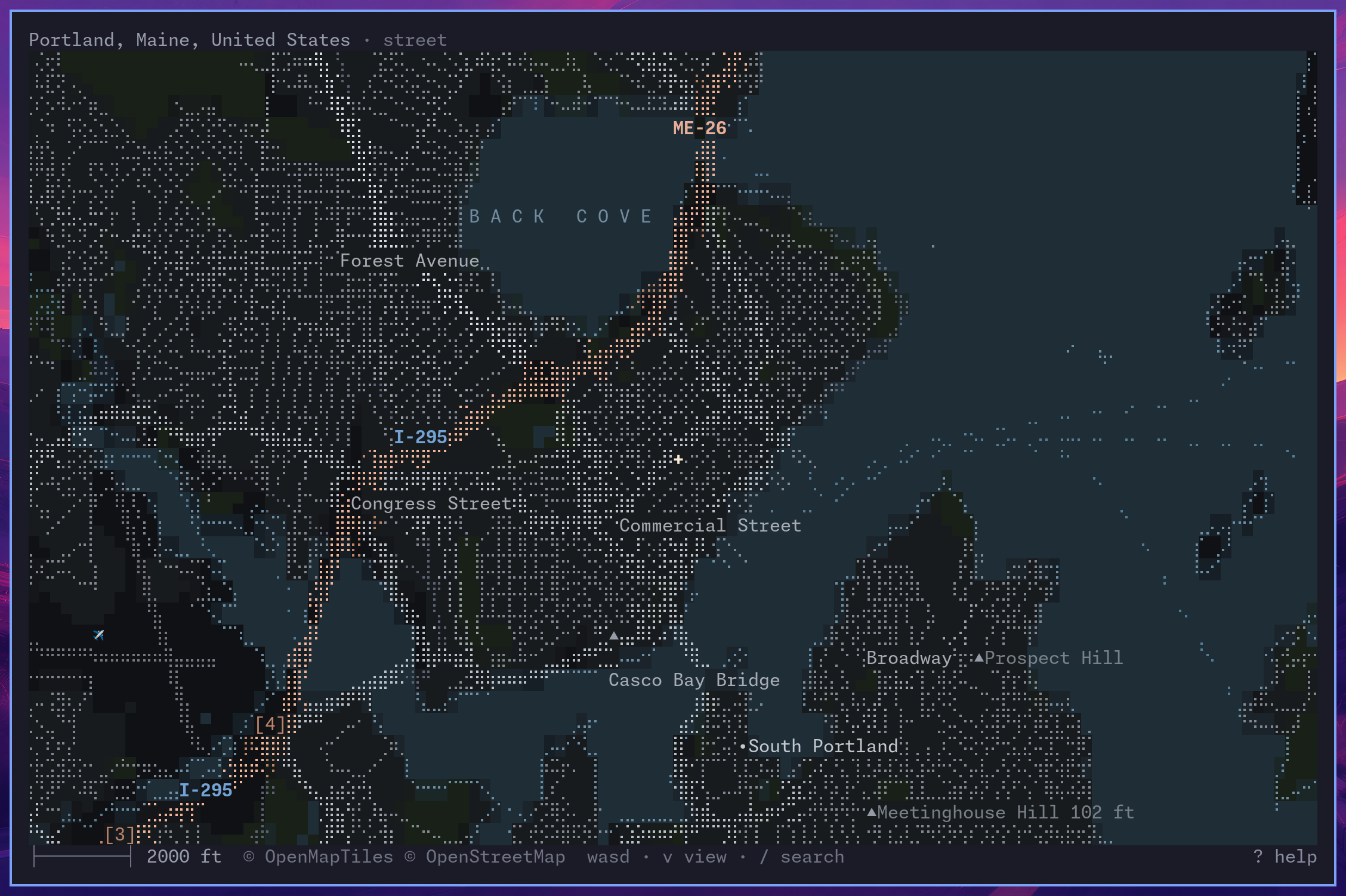 Portland, Maine, at city scale