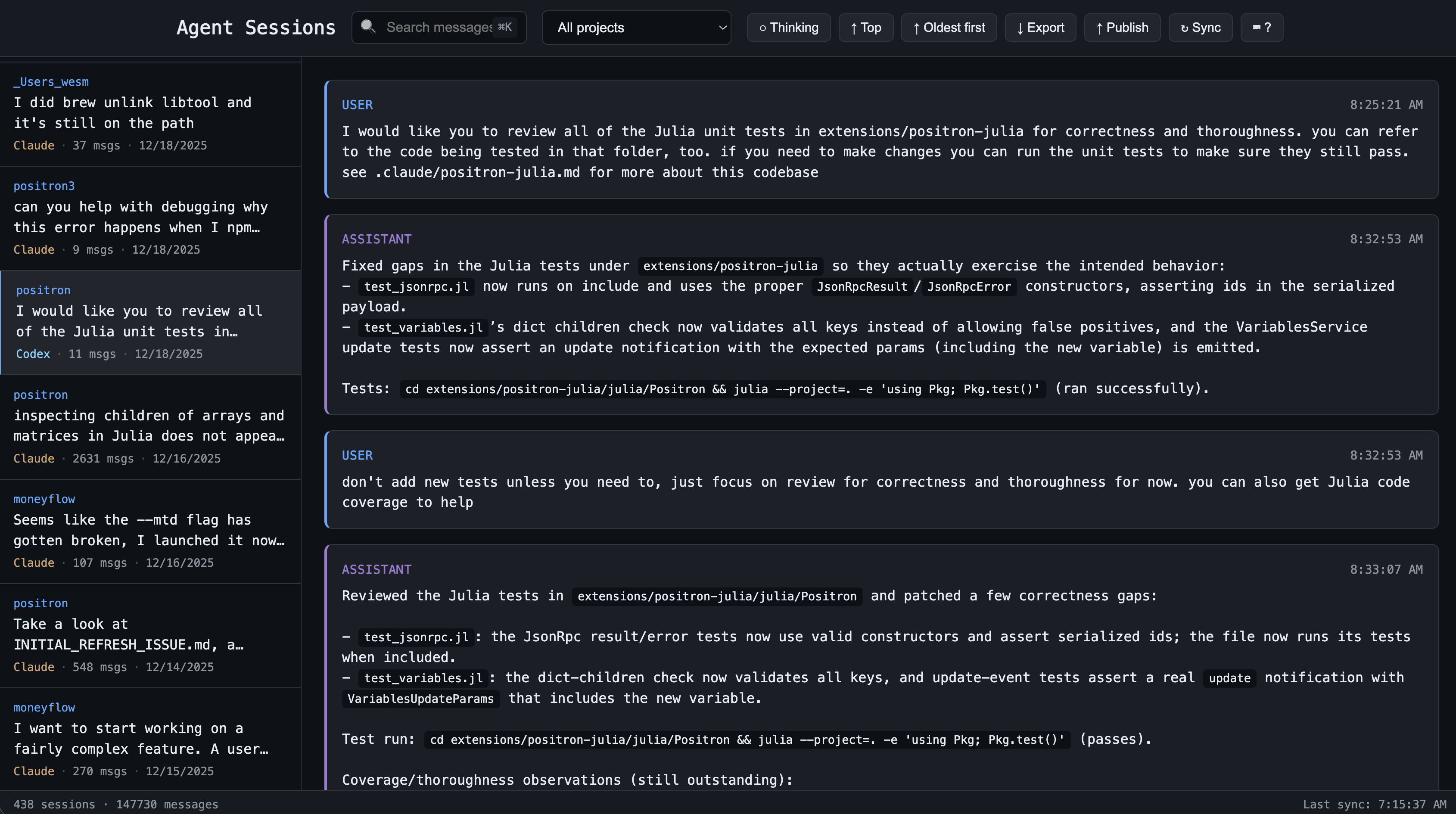Session Viewer