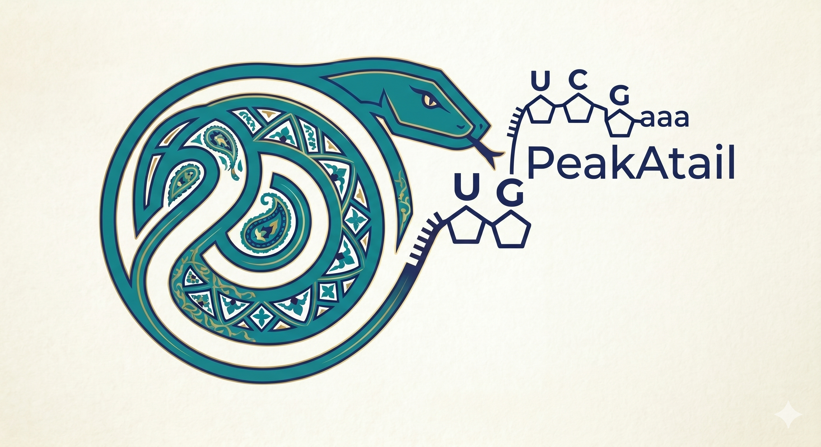 PeakATail — coiled snake with poly(A) tail