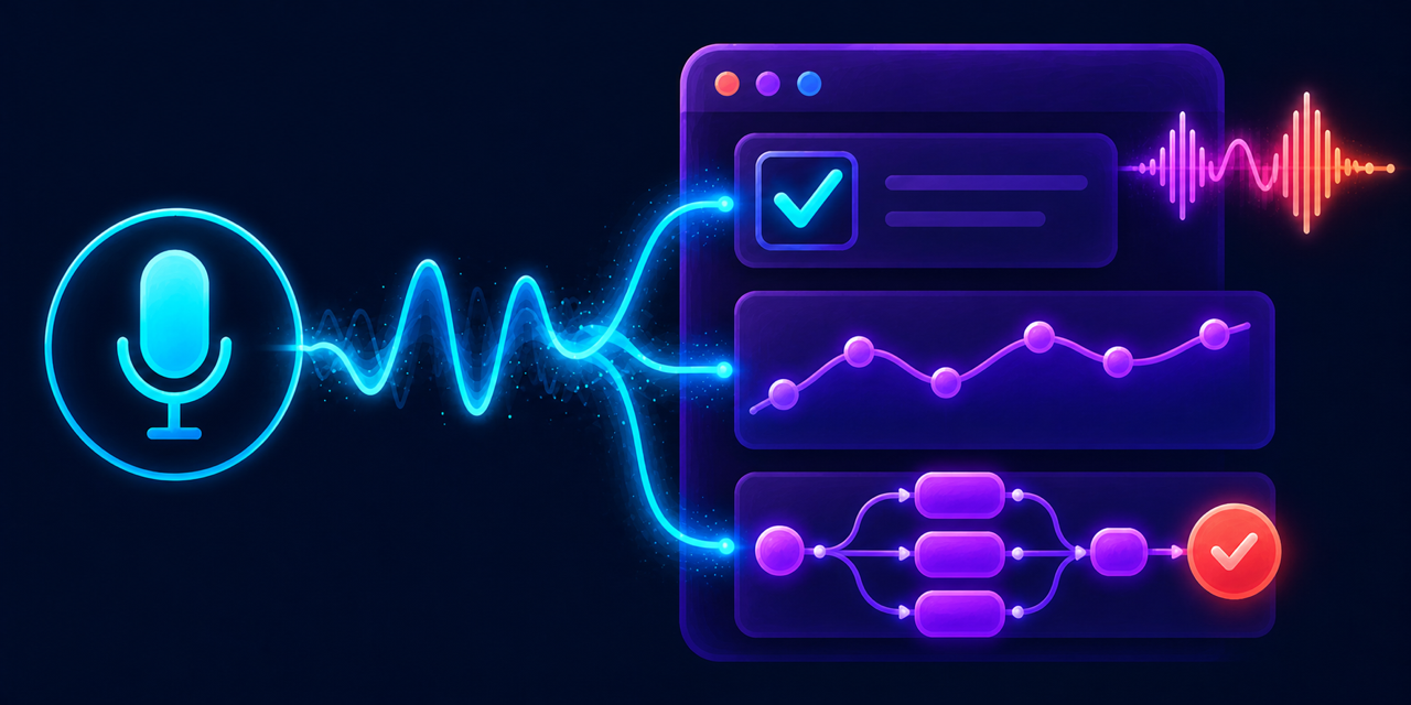 Mulive: a Python voice application connected to a live browser interface and latency trace