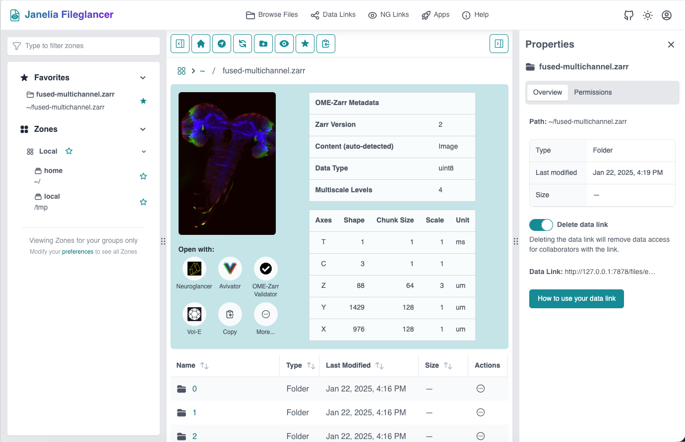 fileglancer landing page screenshot