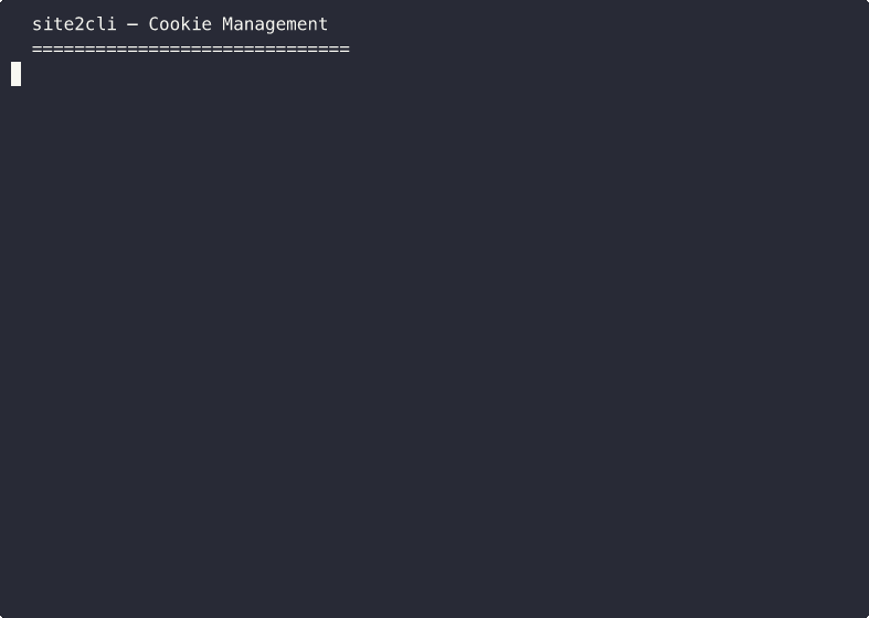 Cookie management demo