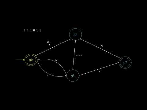 Nondeterminstic Finite State Machine in Manim