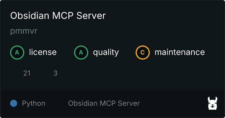 Obsidian Server MCP server