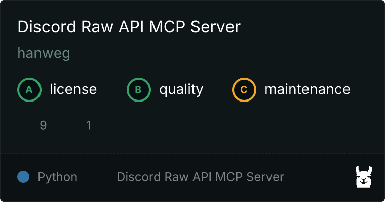 Discord Raw API Server MCP server