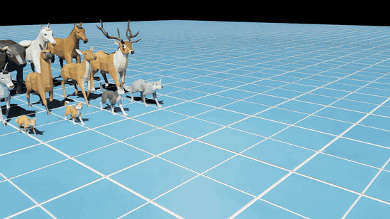 Animals marching in Isaac Sim