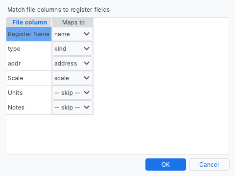 CSV import