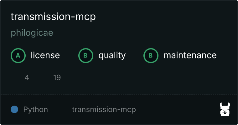 Transmission MCP server