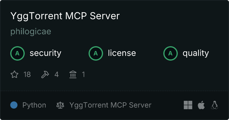 YggTorrent Server MCP server