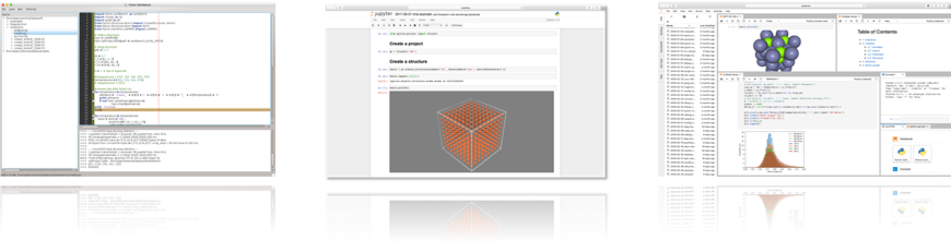 Screenshot of pyiron_atomistics running inside jupyterlab.