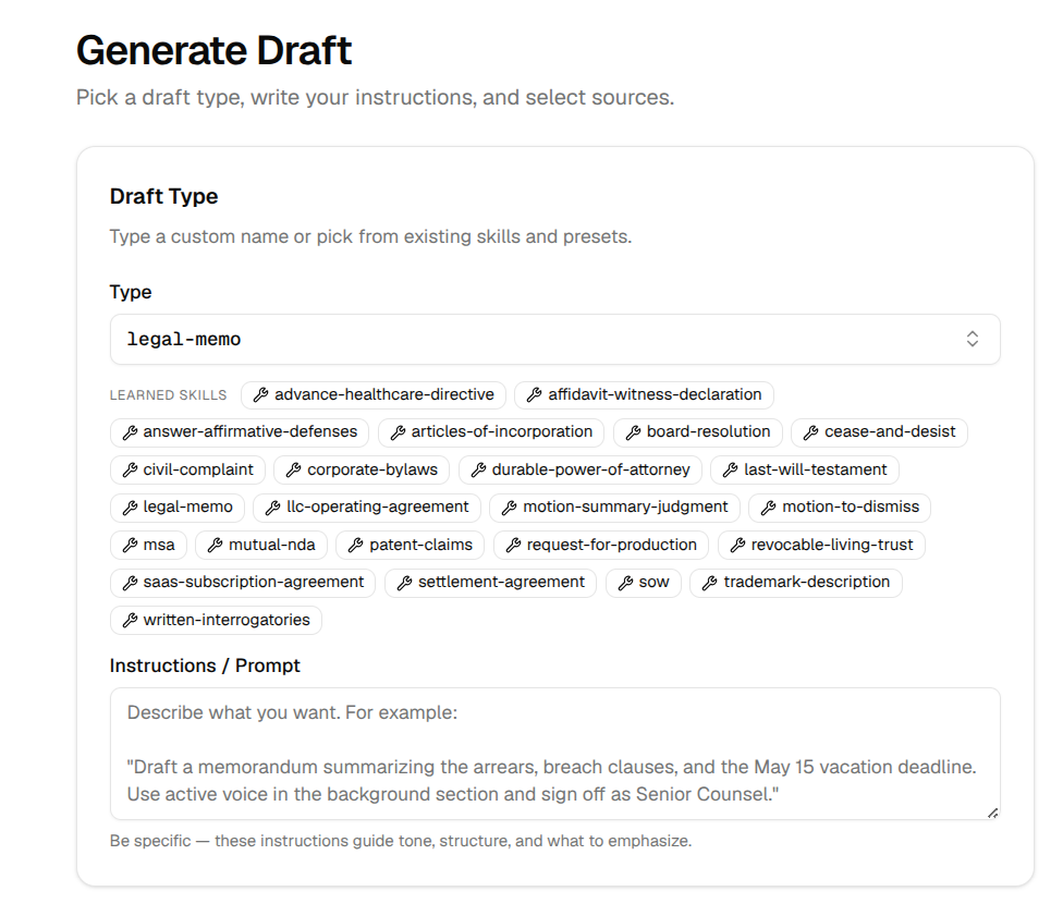 Effortless drafting