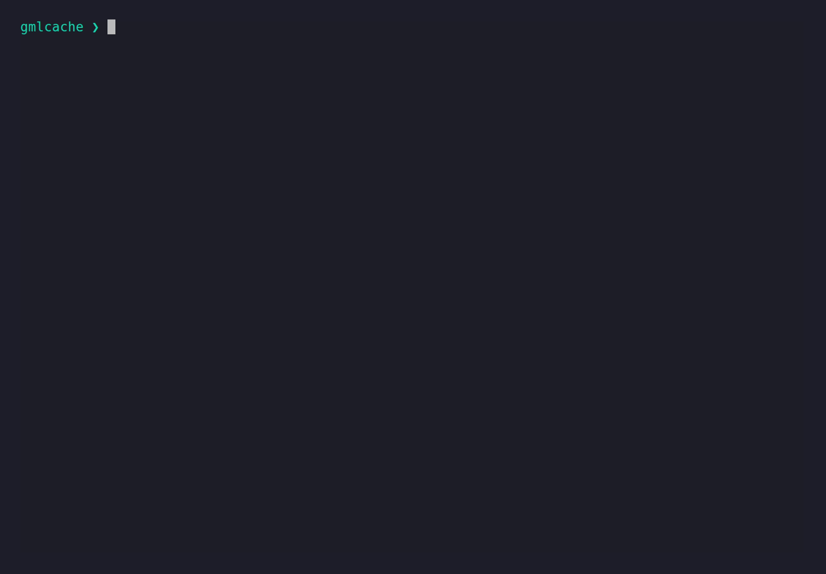 gmlcache encrypt locks the store; running without the token fails; the token re-enables replay