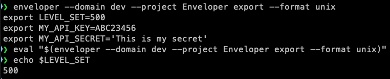 Export from keychain to environment then unexport to clear out