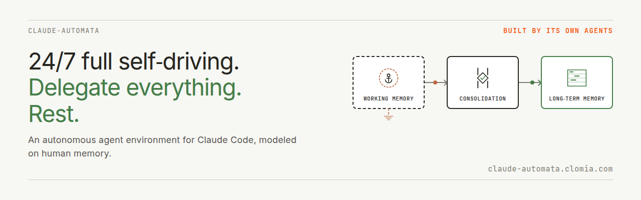 claude-automata: 24/7 full self-driving for Claude Code
