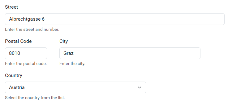 Using the IAddress Behavior into a custom content type.