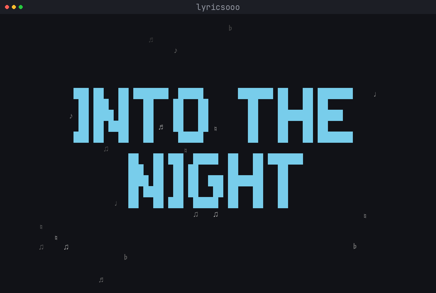 Terminal lyric visualizer