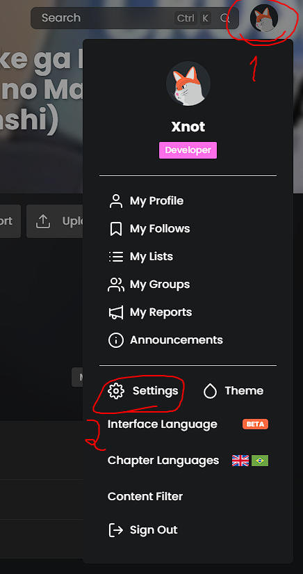 a screenshot of the mangadex-mass-uploader