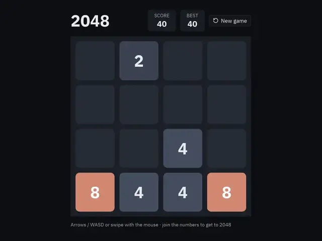 The 2048 puzzle: tiles slide and merge