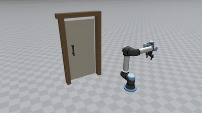 UR5e opening a door: a TSR chain