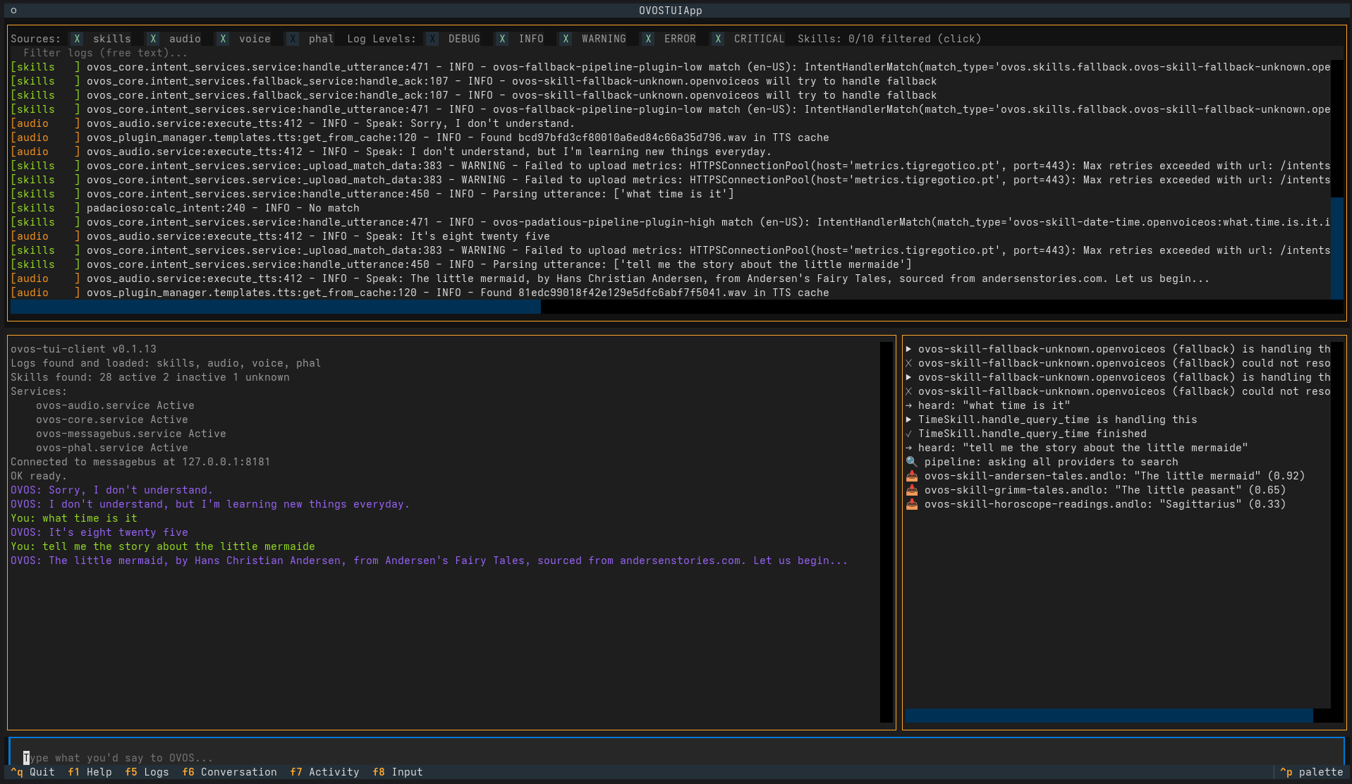 ovos-tui-client screenshot