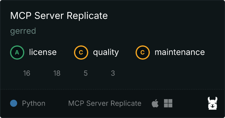 Server Replicate MCP server