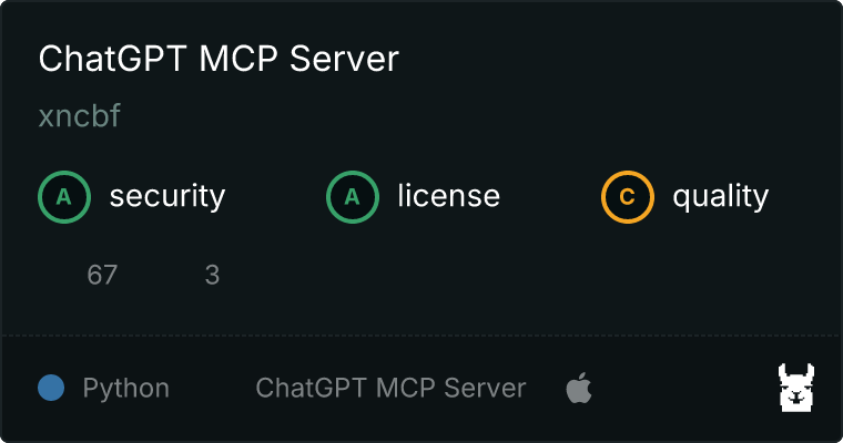 ChatGPT Server MCP server