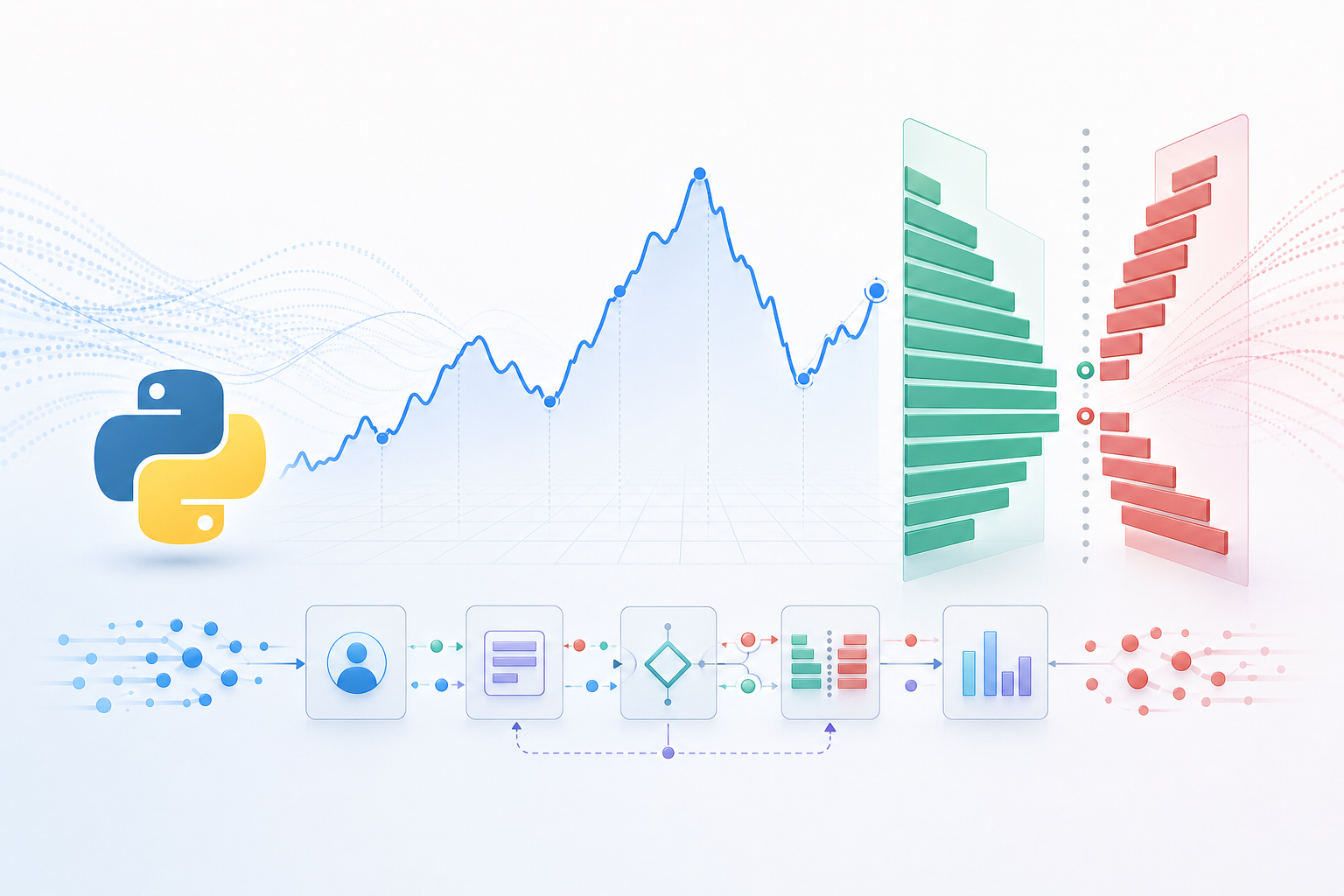 market-wave abstract market intent simulation hero