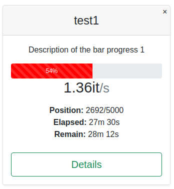 Example of DBTQDM progress bar