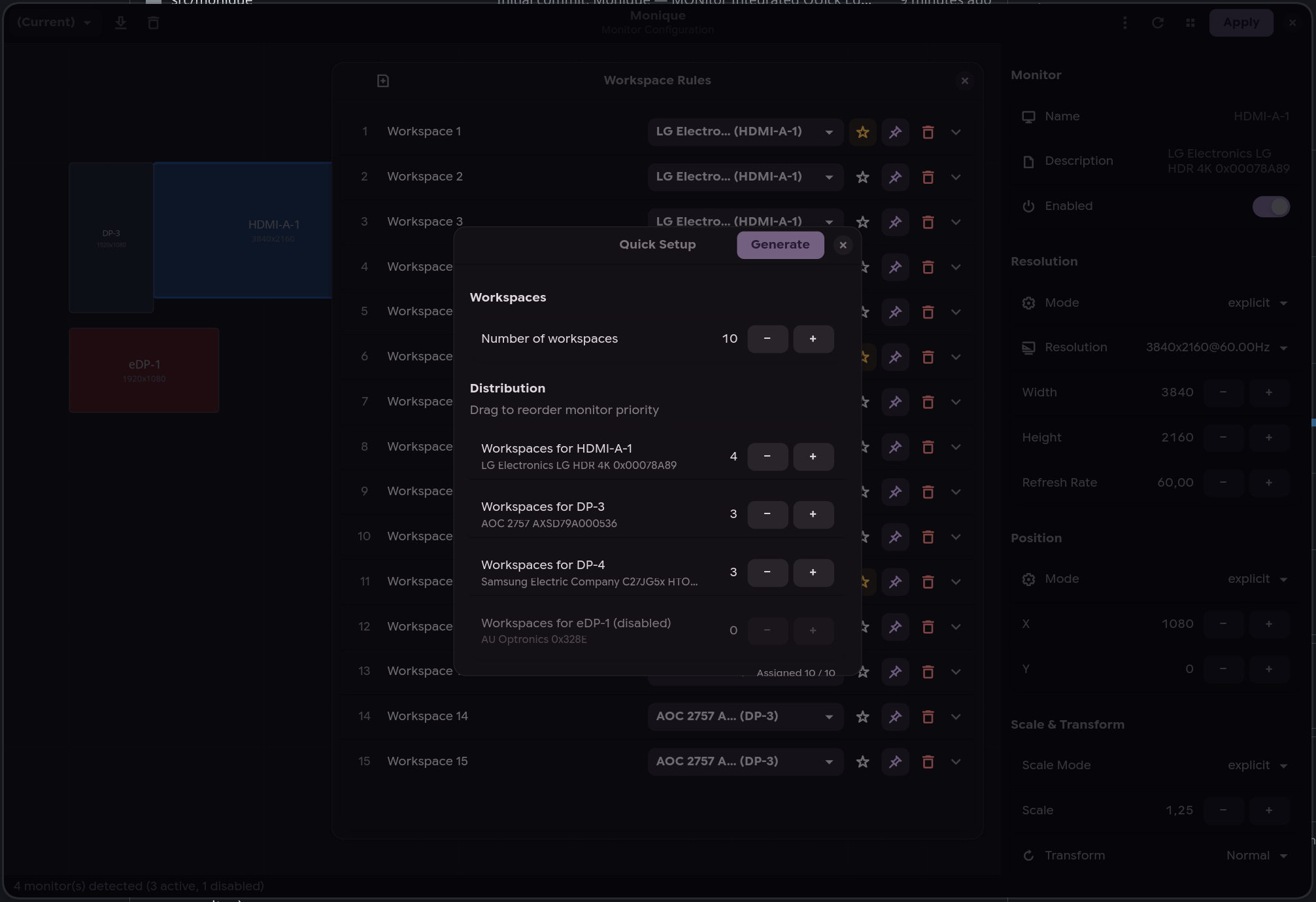 Quick setup wizard