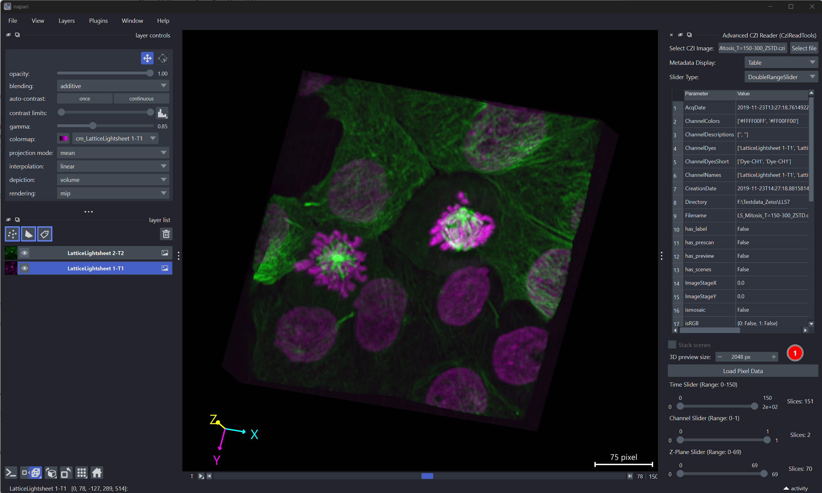 3D rendering with the 3D preview size control