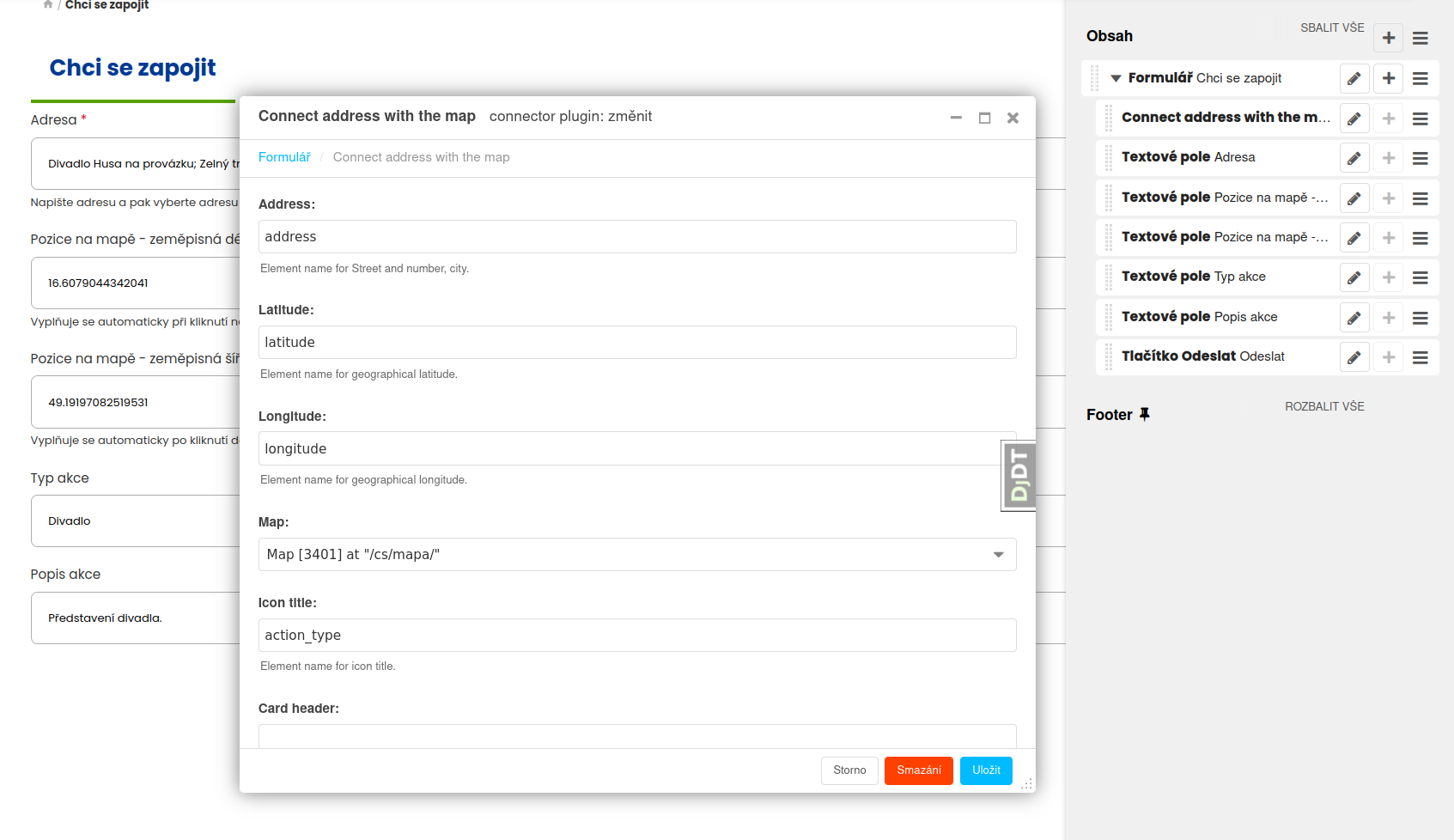 Connect address with the map