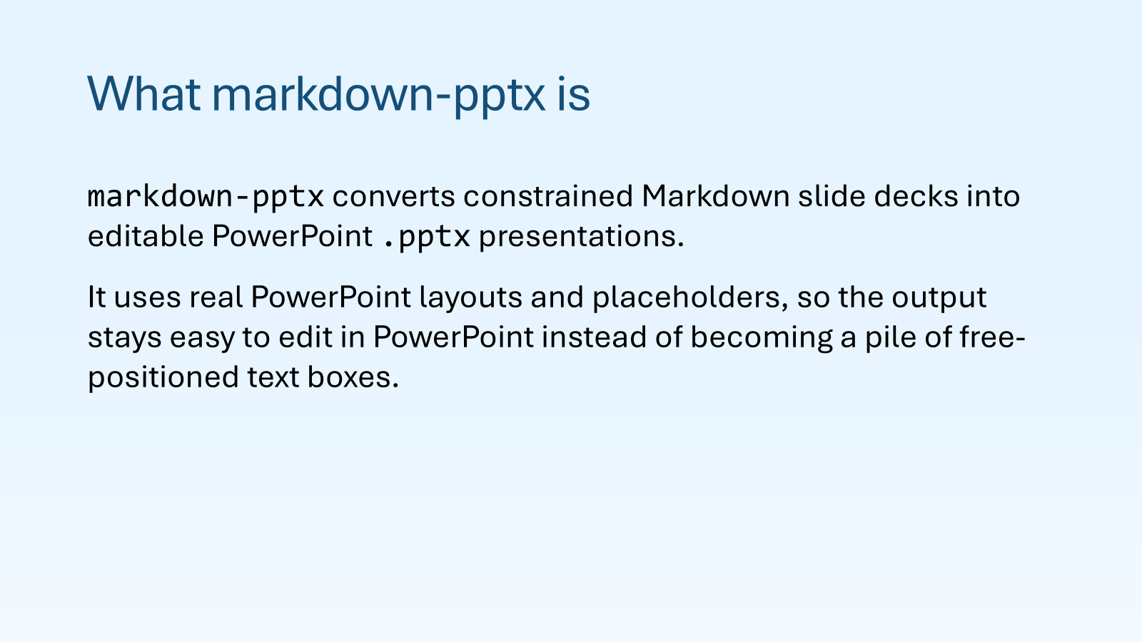 Rendered PowerPoint slide example