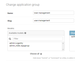 Configure application groups and add Application links.