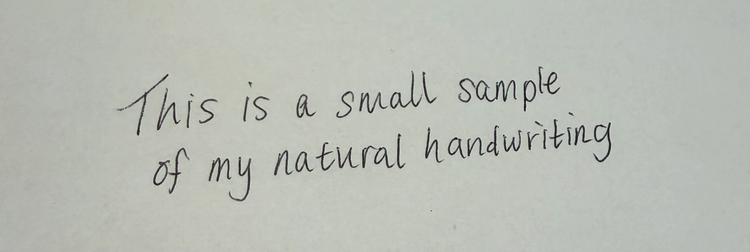 Natural handwriting input example
