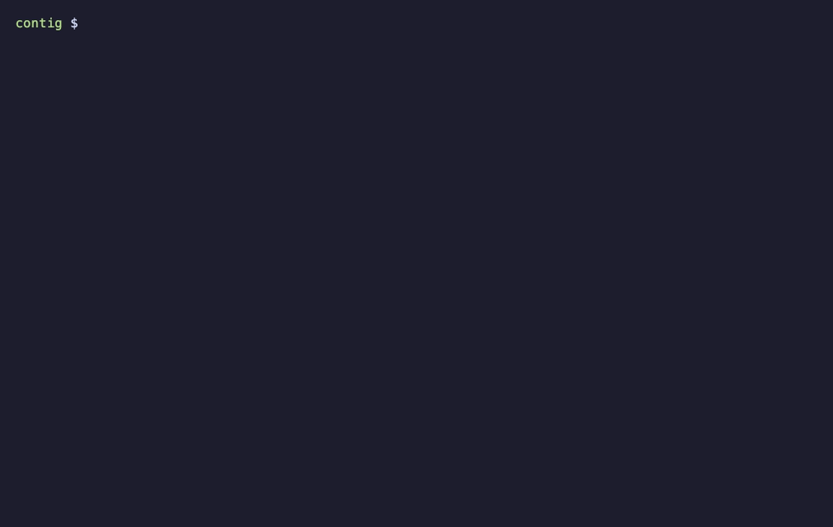 A real Contig terminal session: a pipeline run hits an out-of-memory failure, Contig self-heals it, verifies QC to a PASS verdict, and confirms the signed, reproducible record.
