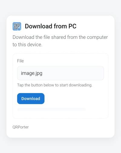 QRPorter_download_from_pc