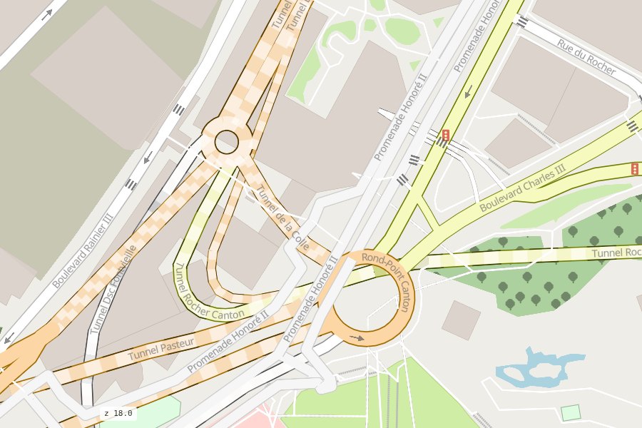 A raised walkway over a roundabout