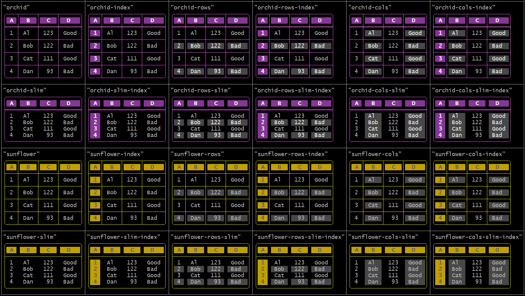 Available Themes 2