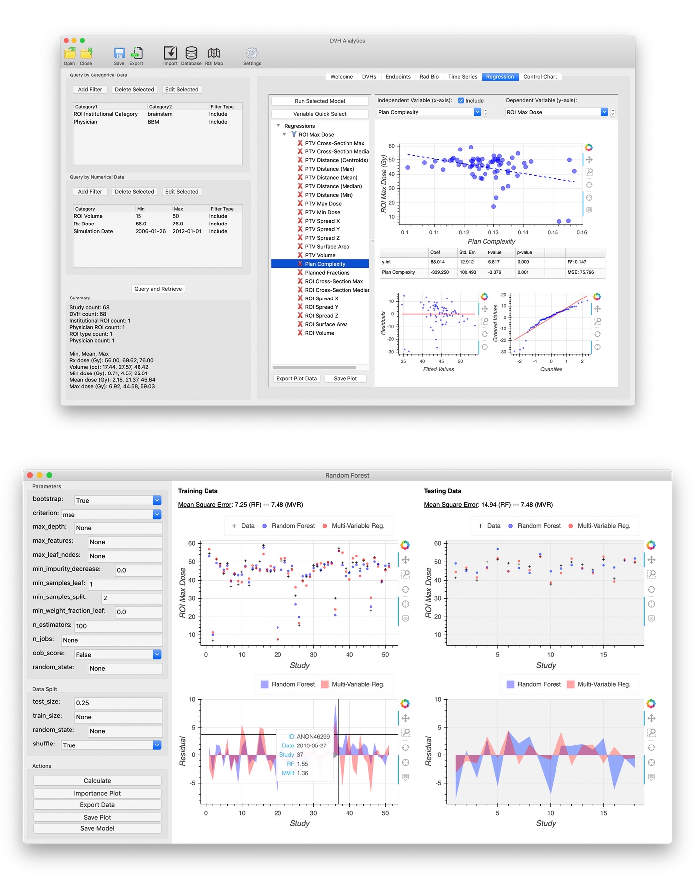 DVH Analytics screenshot