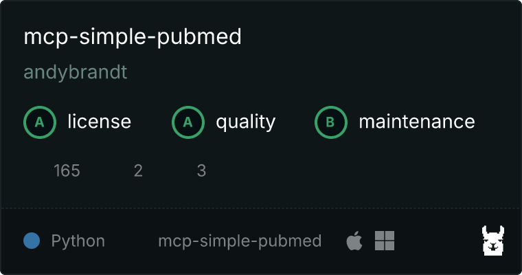 mcp-simple-pubmed MCP server