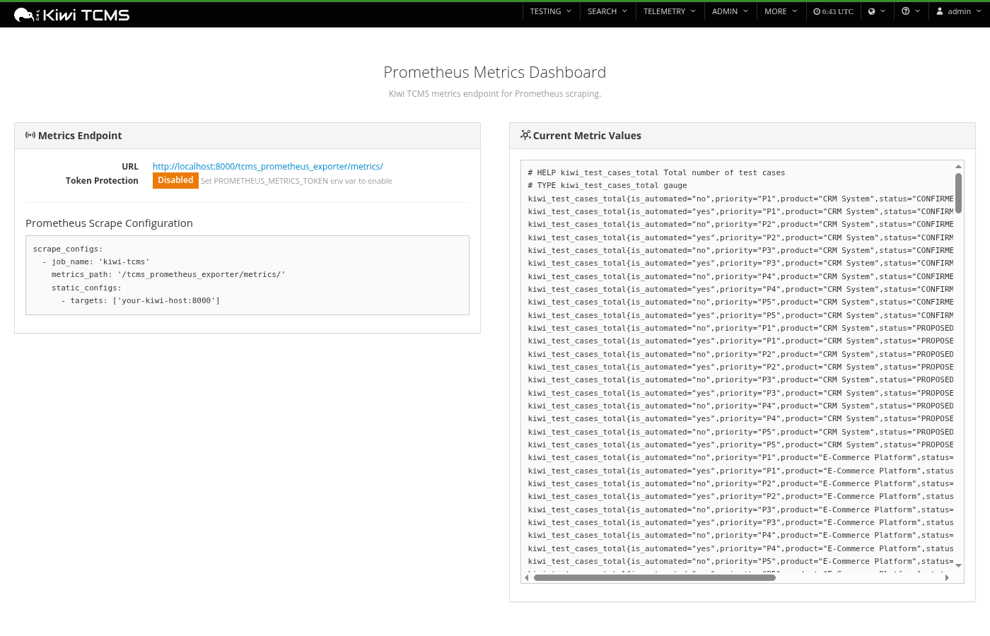 Dashboard Screenshot